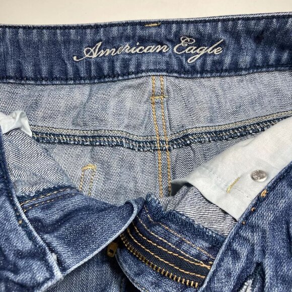 AEO American Eagle Cutoff Denim Distressed Shorts Size 4 - Picture 14 of 16